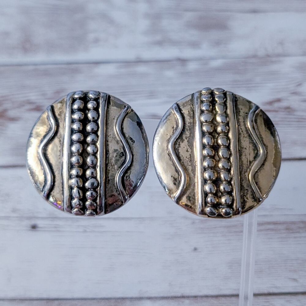 Vintage Clip On Earrings Extra Large Statement - Condition Issues